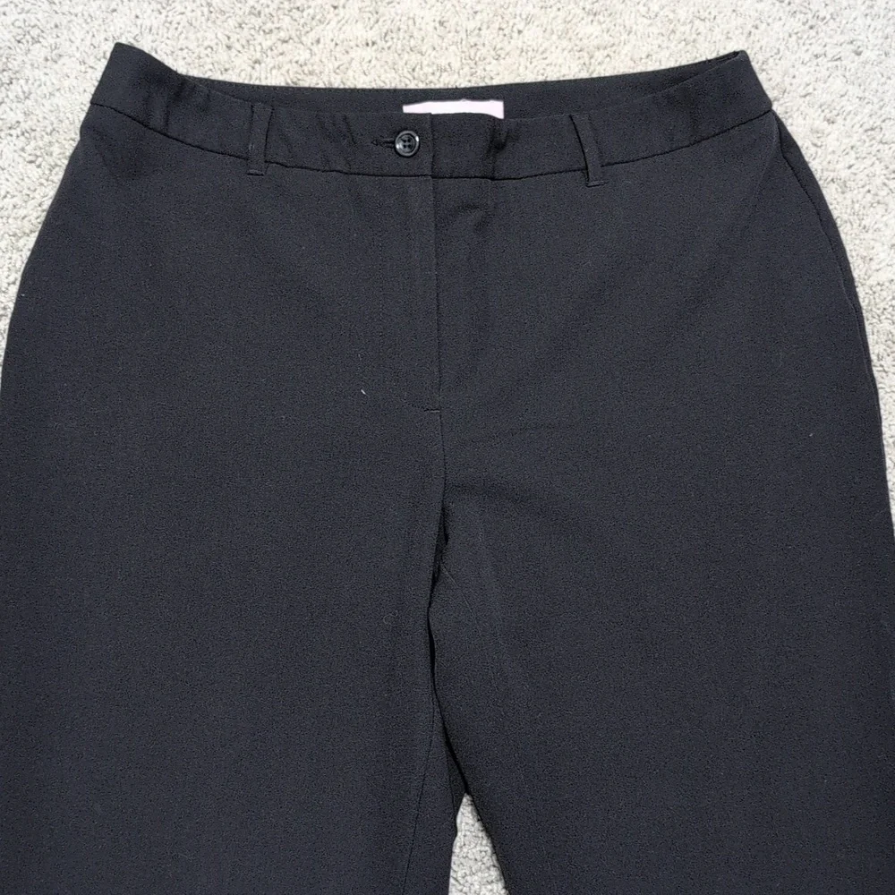 Chico's Black Straight Leg Slacks Work Pants Women's Size 1(8) Short - Picture 2 of 9